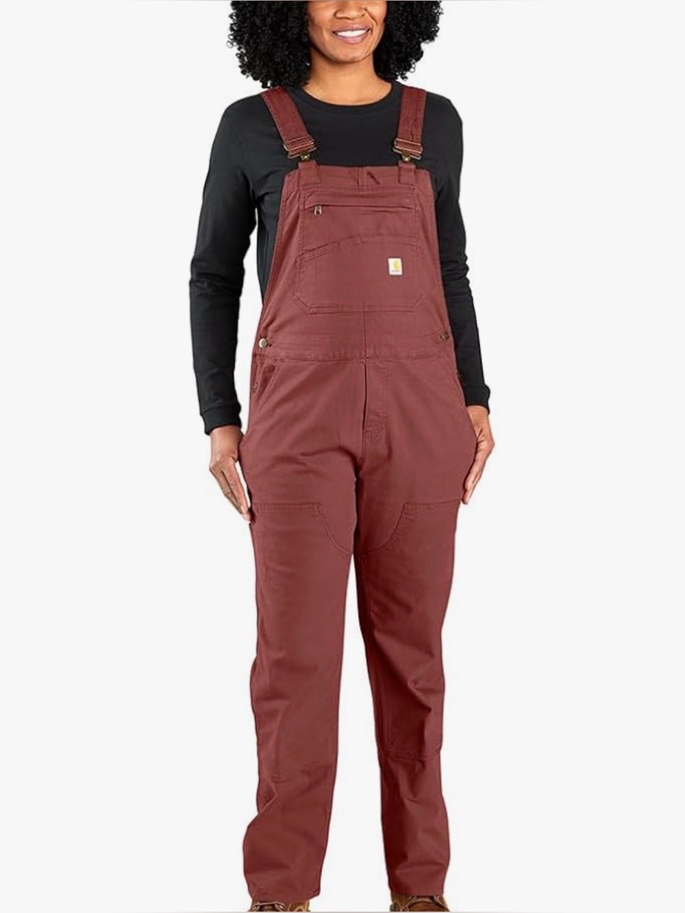 Carhartt Women's Maroon Bib Overalls size small regular